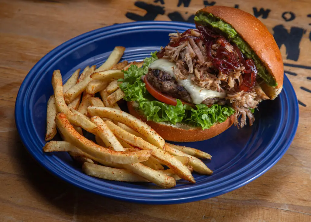 pulled pork green bike hamburguesa